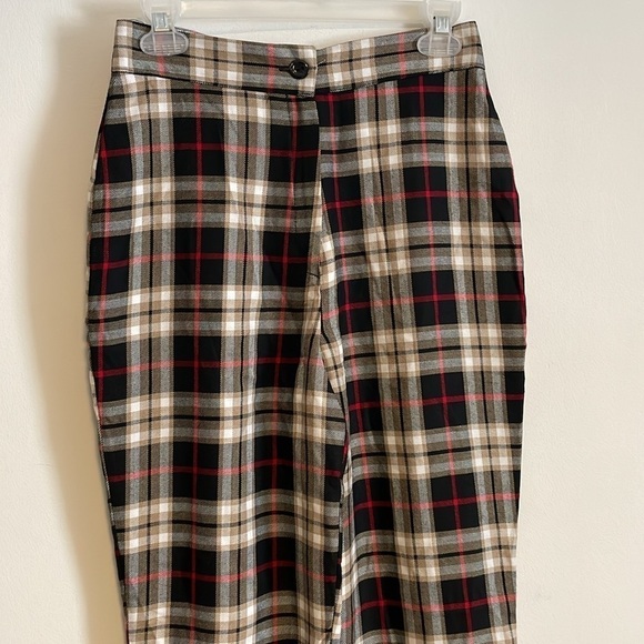 Nasty Gal Plaid Trousers - Red, Black, White - Picture 4 of 16